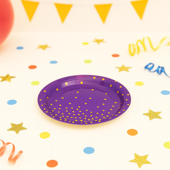 Assiette Anniversaire Violette