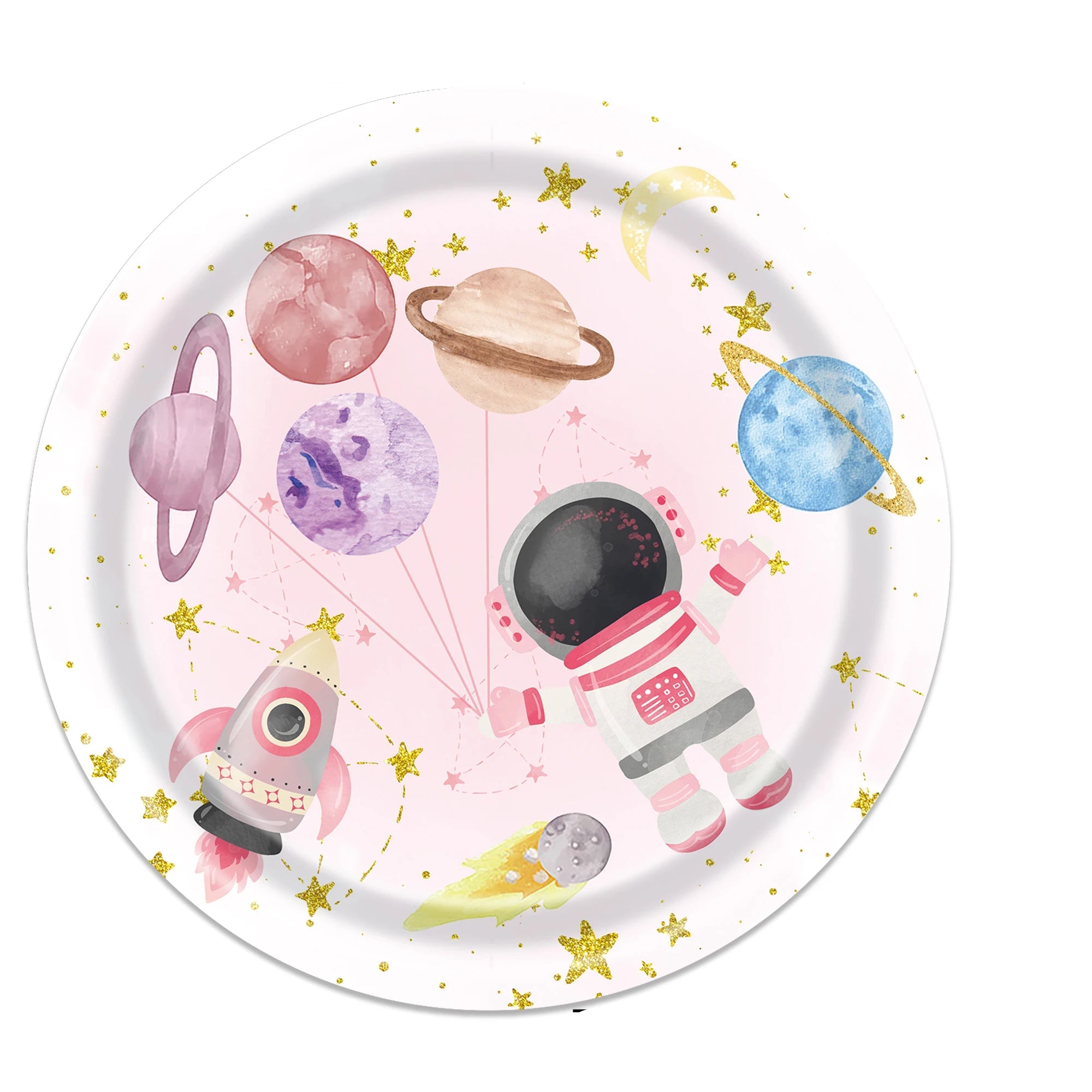 Assiette Astronaute Rose