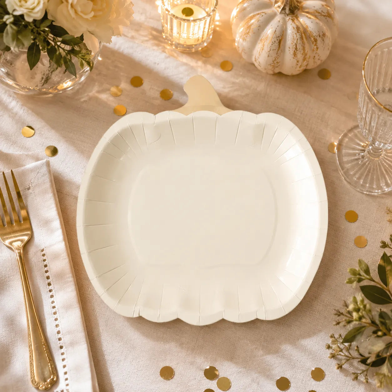 Assiette Blanche  Citrouille Pratique