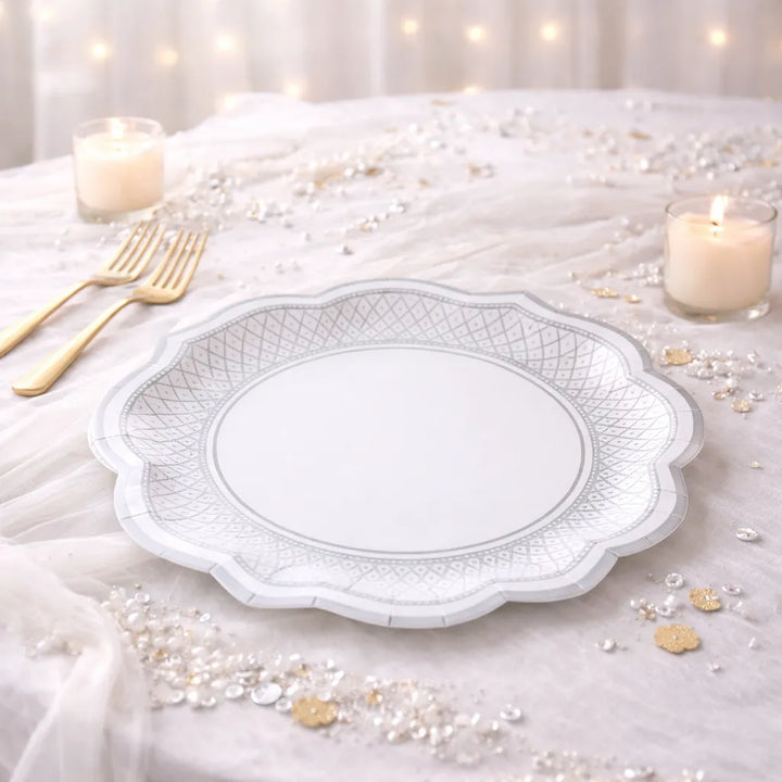 Assiette Blanche Jetable pour Mariage
