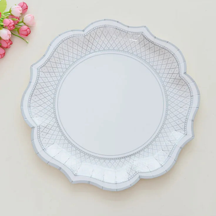 Assiette Blanche Jetable pour Mariage Belle