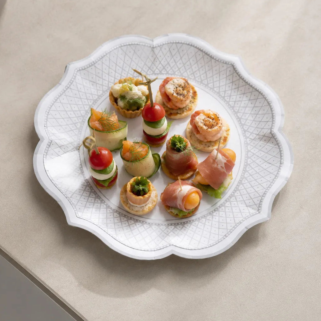 Assiette Blanche Jetable pour Mariage Festive