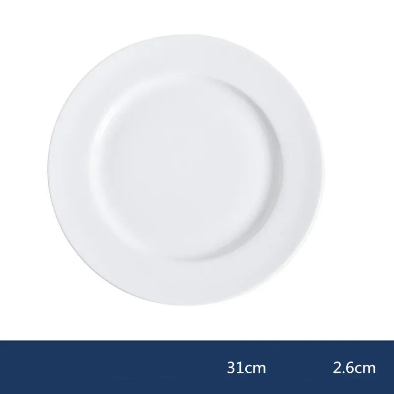 Assiette Blanche Mariage en Céramique Durable