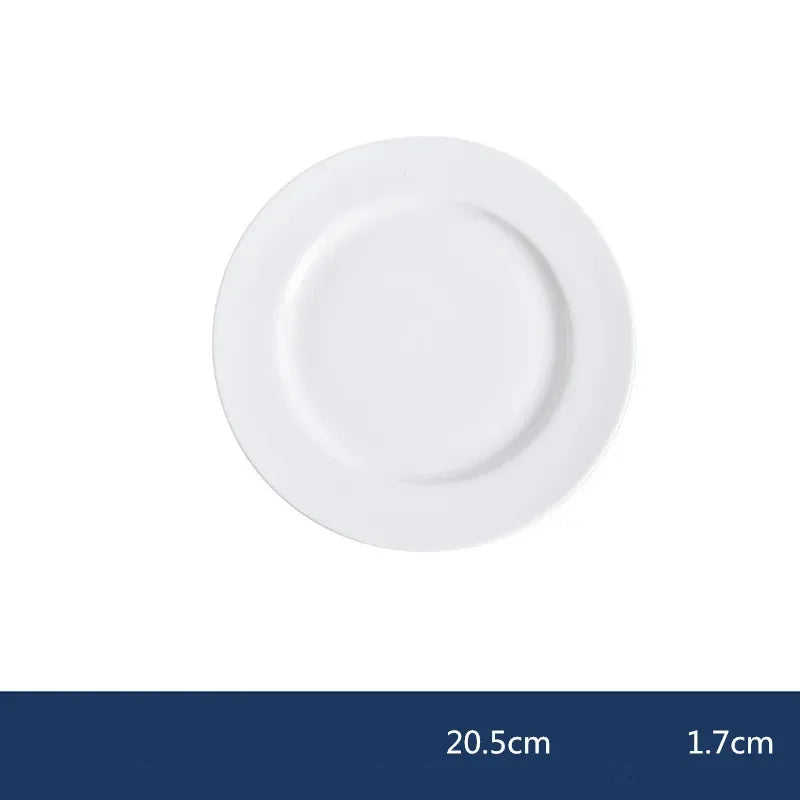 Assiette Blanche Mariage en Céramique Moyenne