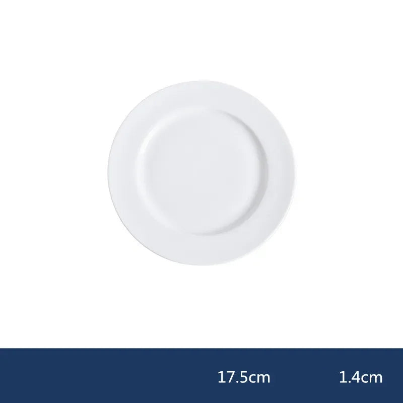 Assiette Blanche Mariage en Céramique Simple