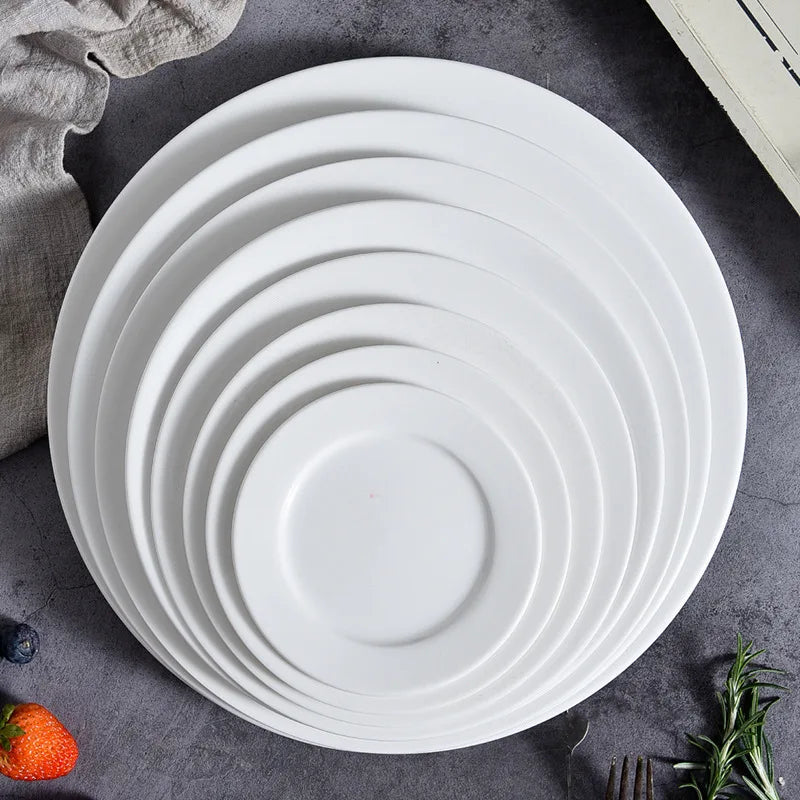 Assiette Blanche Mariage en Céramique en Série