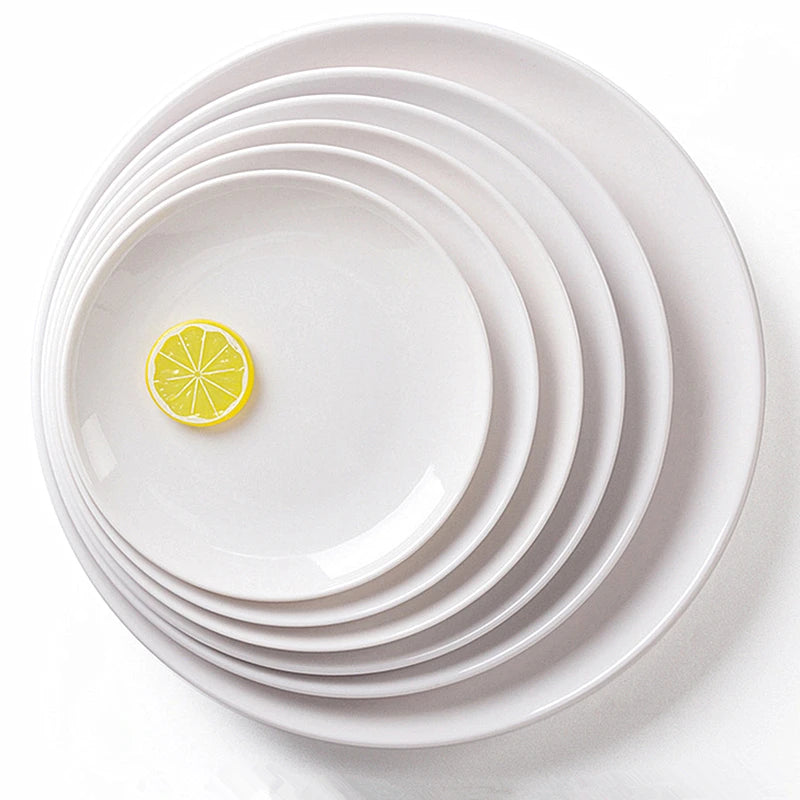 Assiette Blanche en Mélamine de Qualité Belles