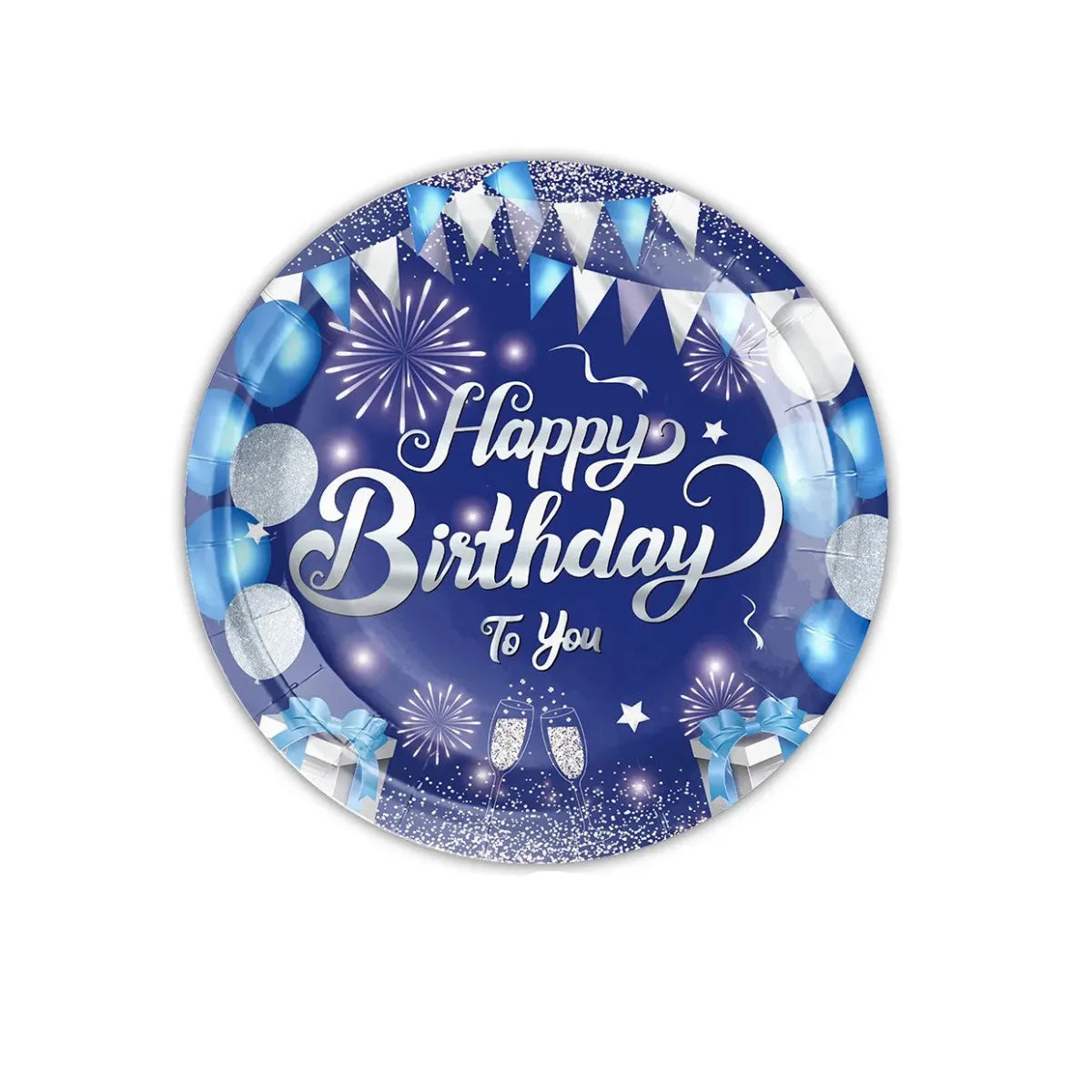 Assiette Bleu Jetable