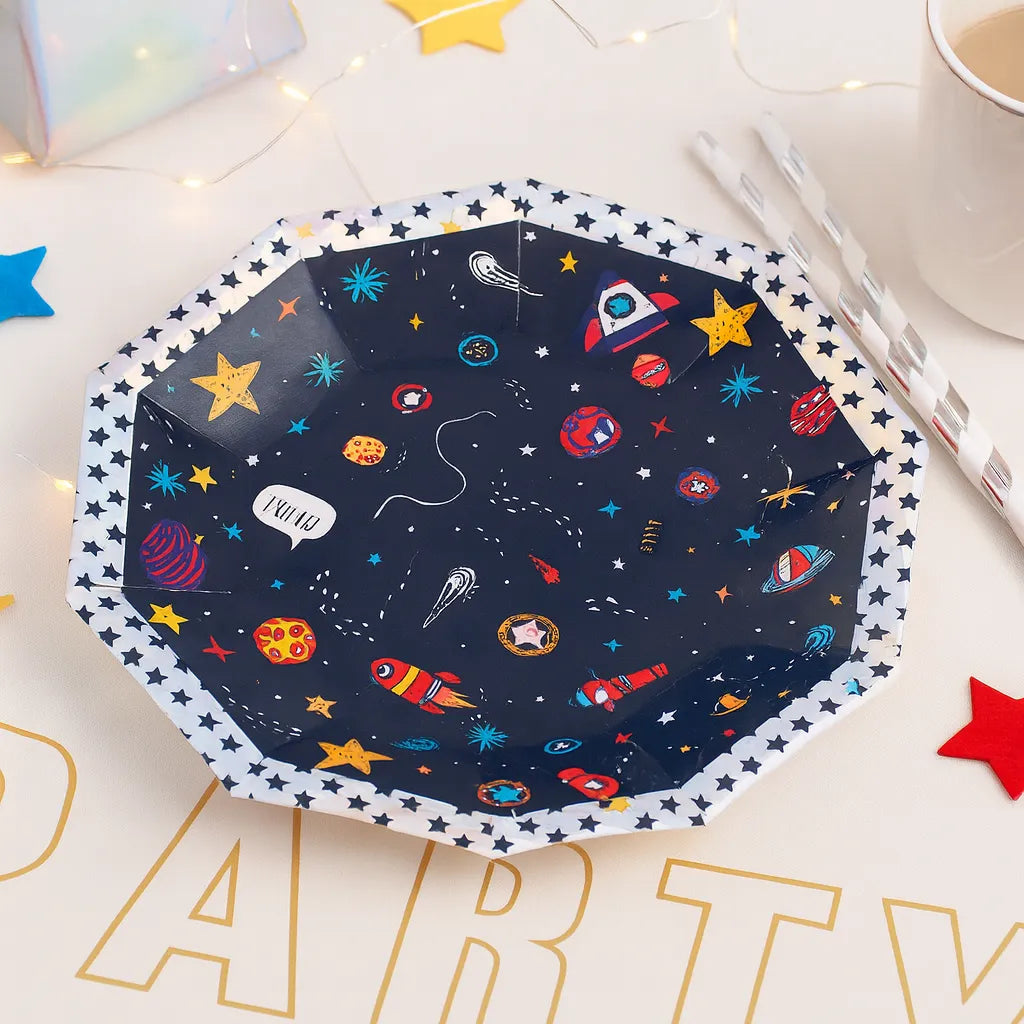 Assiette Bleue Espace