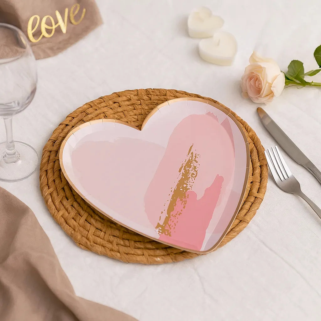 Assiette Cœur Jetable Design