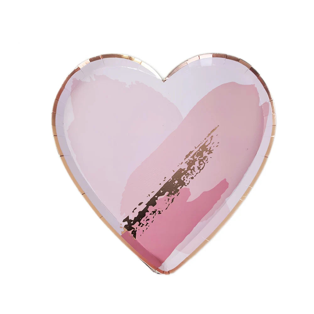 Assiette Cœur Jetable Design chic