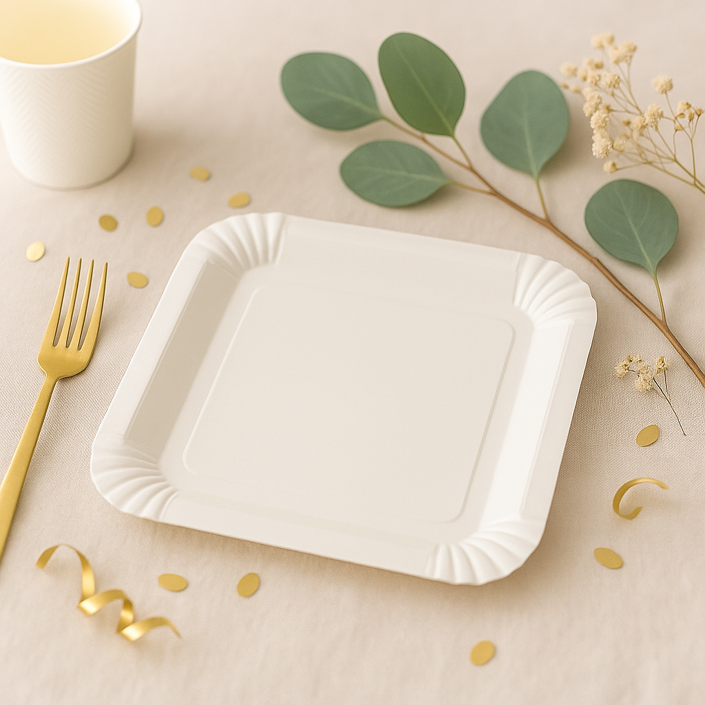 Assiette Carrée Jetable