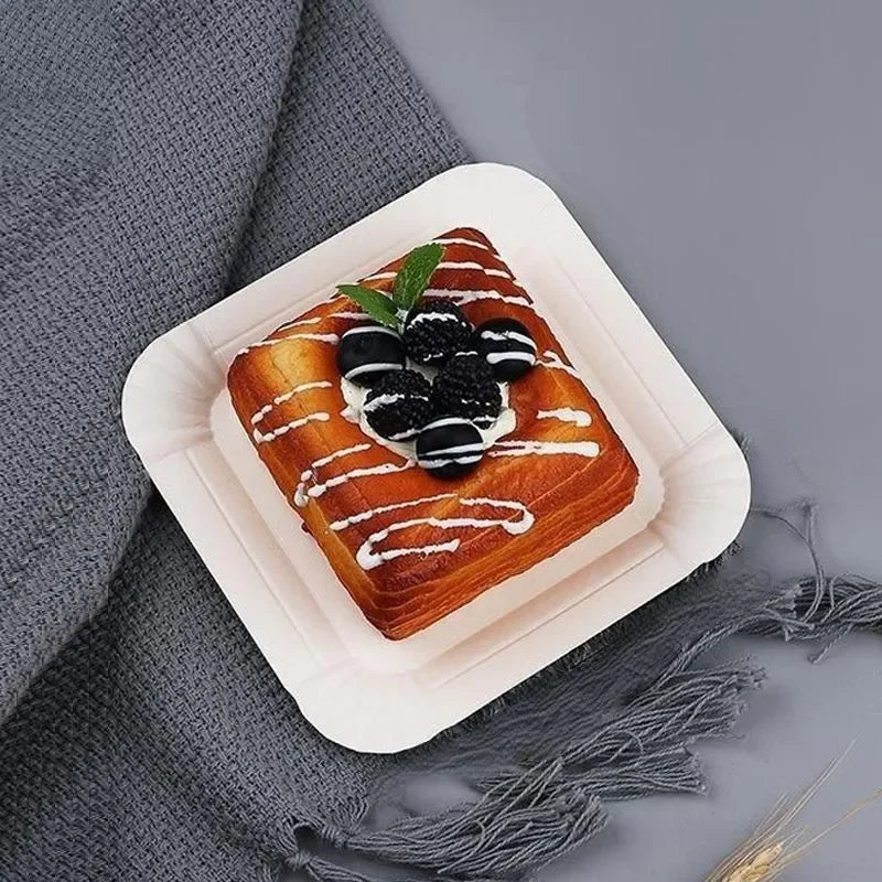 Assiette Carrée Jetable Papier 