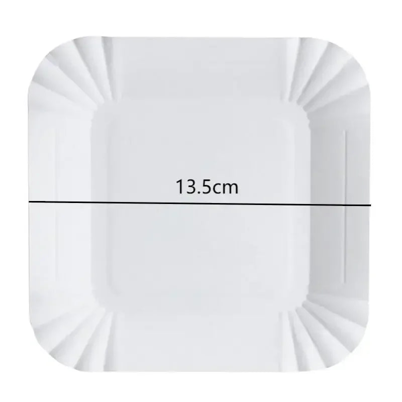 Assiette Carrée Jetable Papier Blanc 