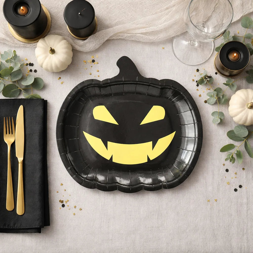 Assiette Citrouille Noire