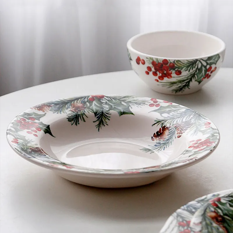 Assiette Creuse Motif Noël
