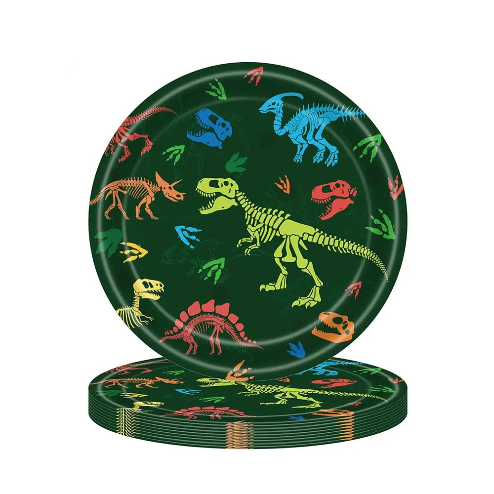 Assiette Dinosaure Vert