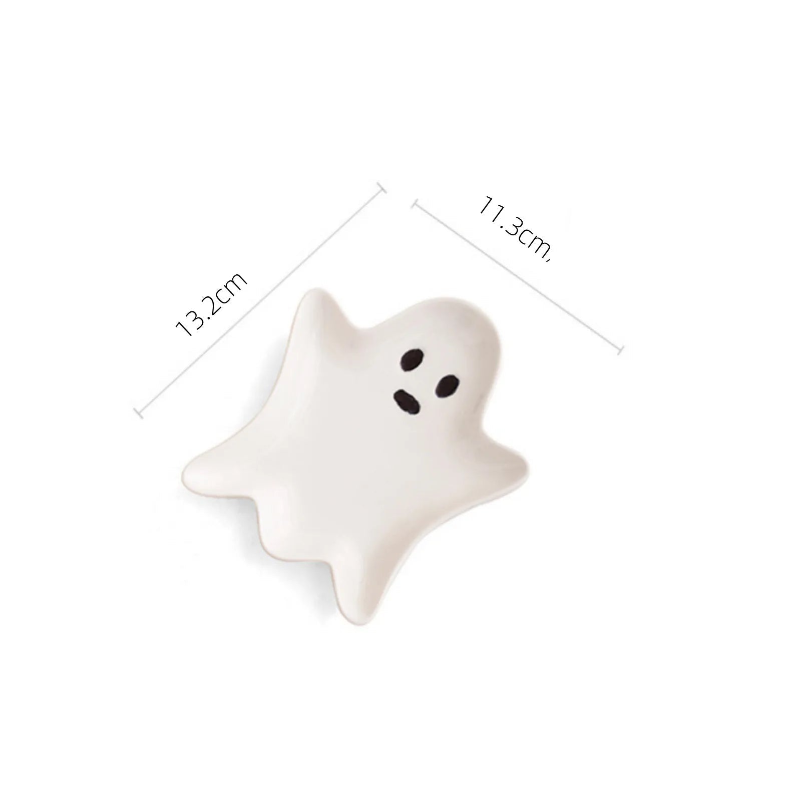 Assiette Fantôme Halloween en Céramique Originale