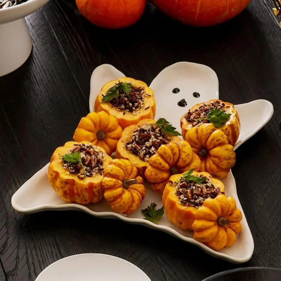 Assiette Fantôme Halloween en Céramique Unique
