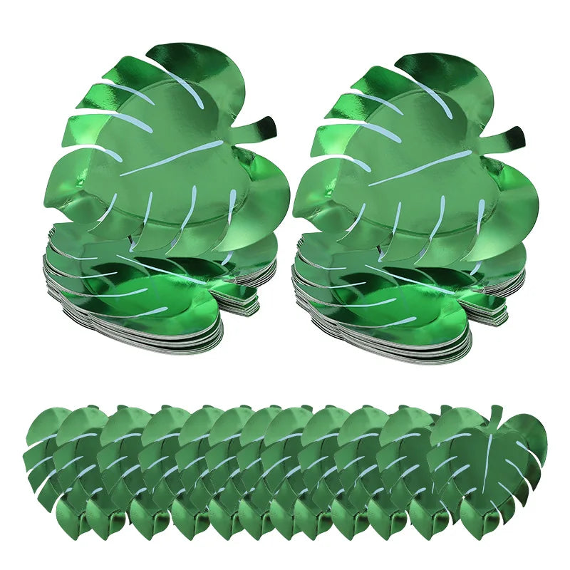 Assiette Feuille Tropicale Unique