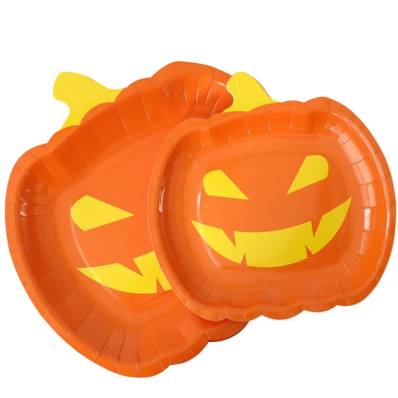Assiette Halloween Citrouille Originales