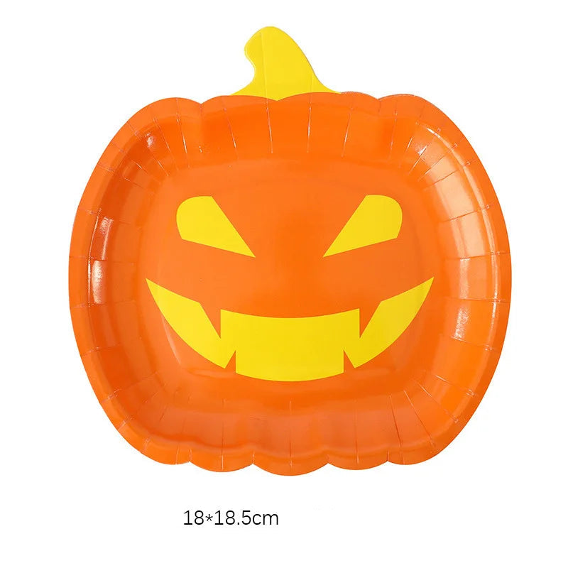 Assiette Halloween Citrouille Petite