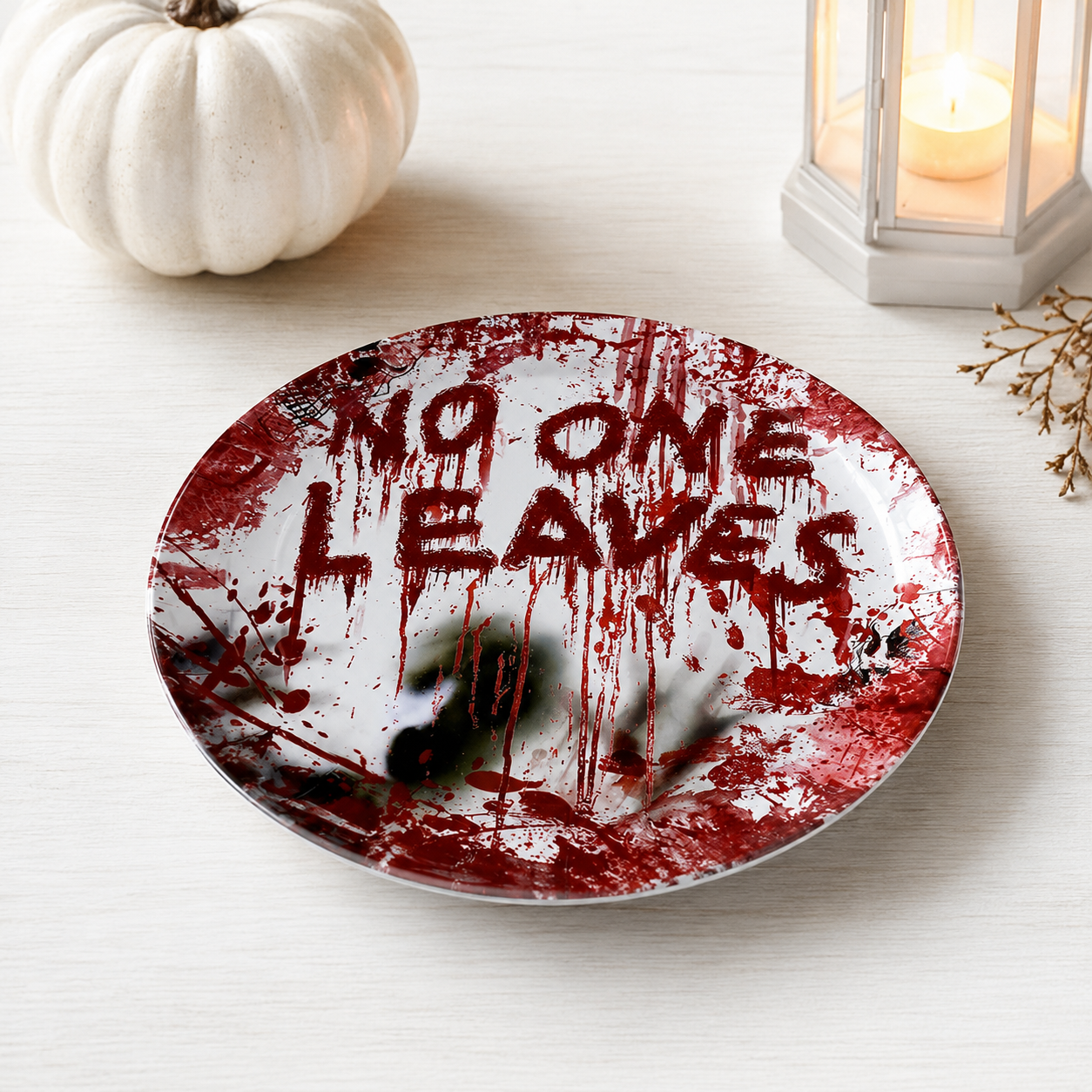 Assiette Halloween Ensanglantée Effrayante
