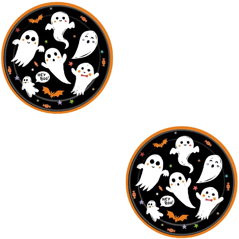 Assiette Halloween Fantôme  Unique