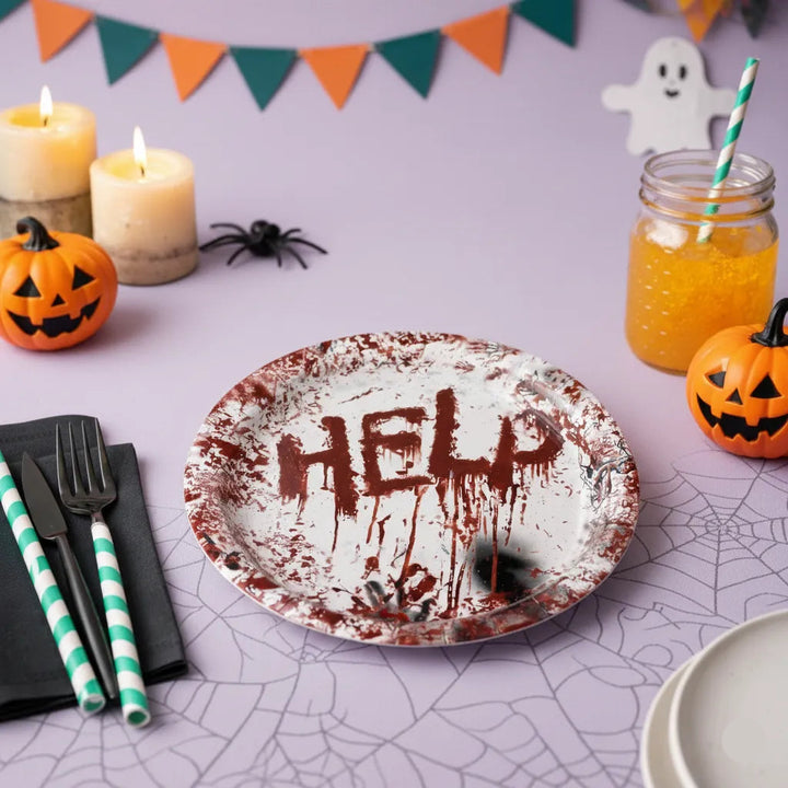 Assiette Halloween “Help”