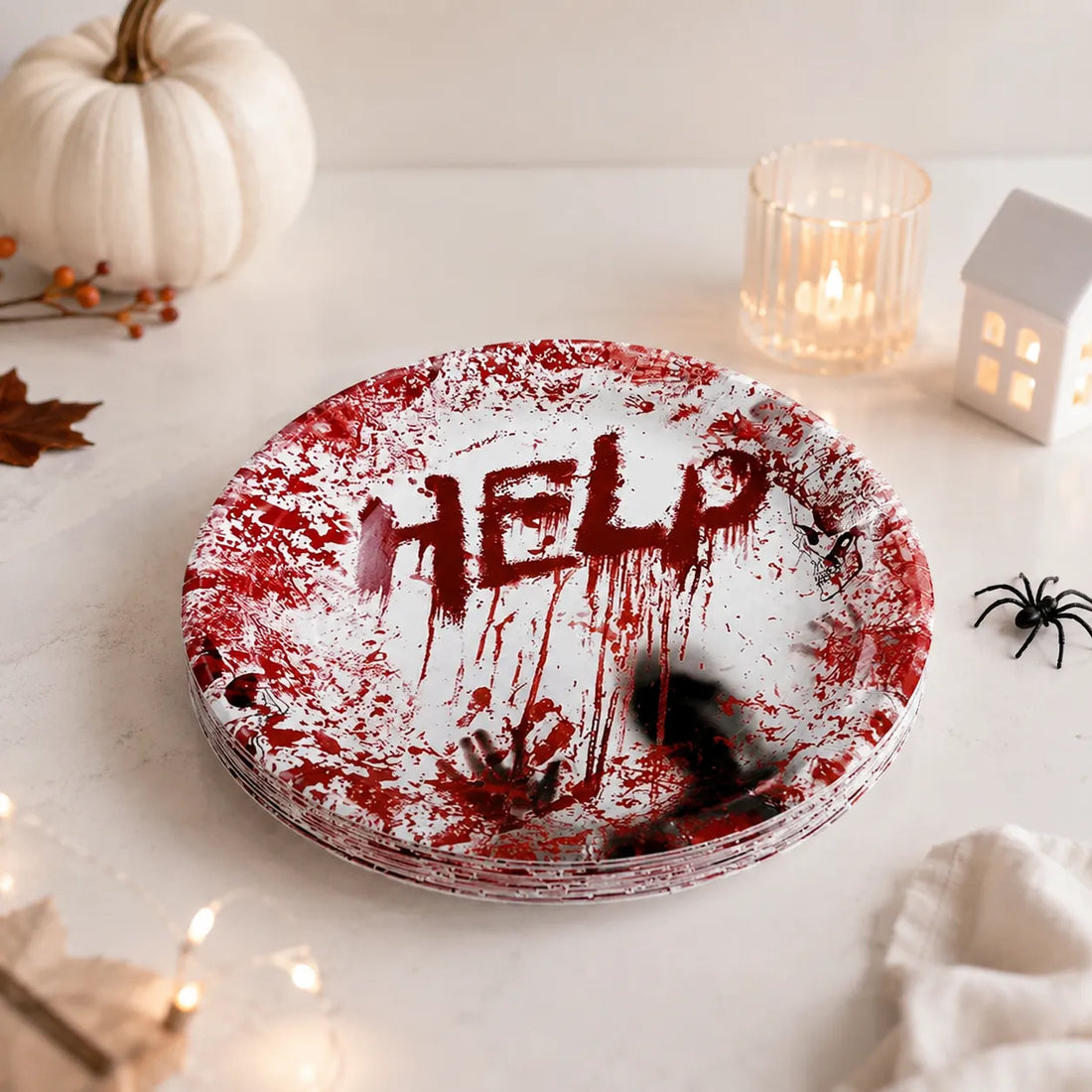 Assiette Halloween “Help” Originale