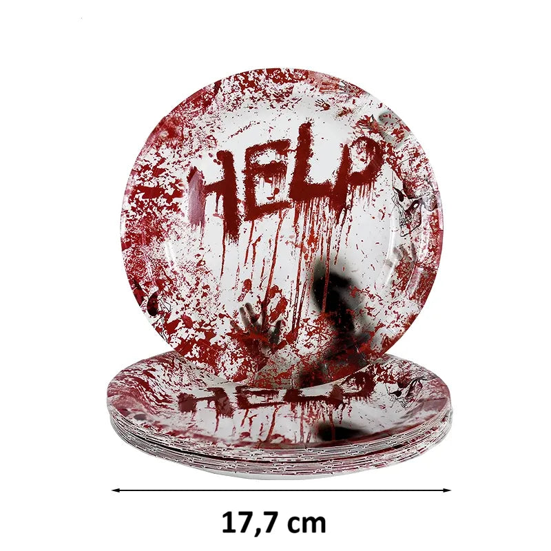 Assiette Halloween “Help” Unique