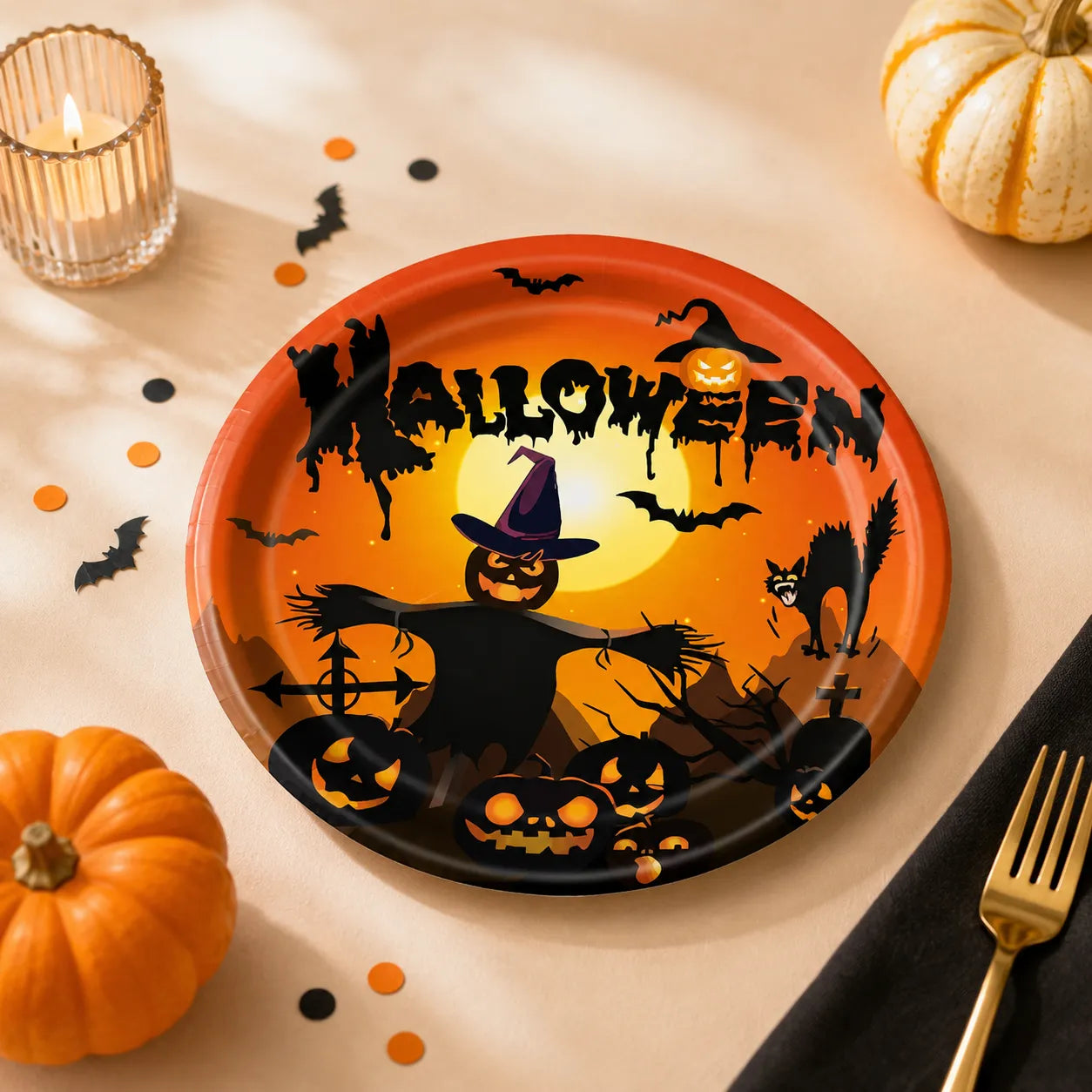 Assiette Halloween Terrifiante Pratique