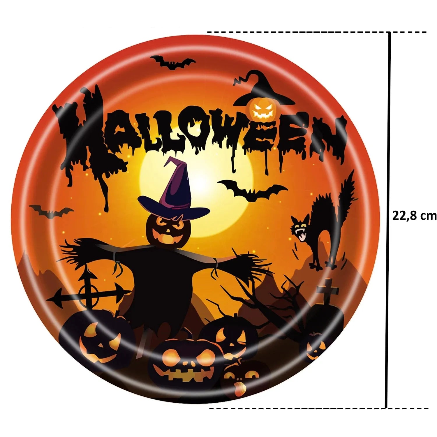Assiette Halloween Terrifiante Unique