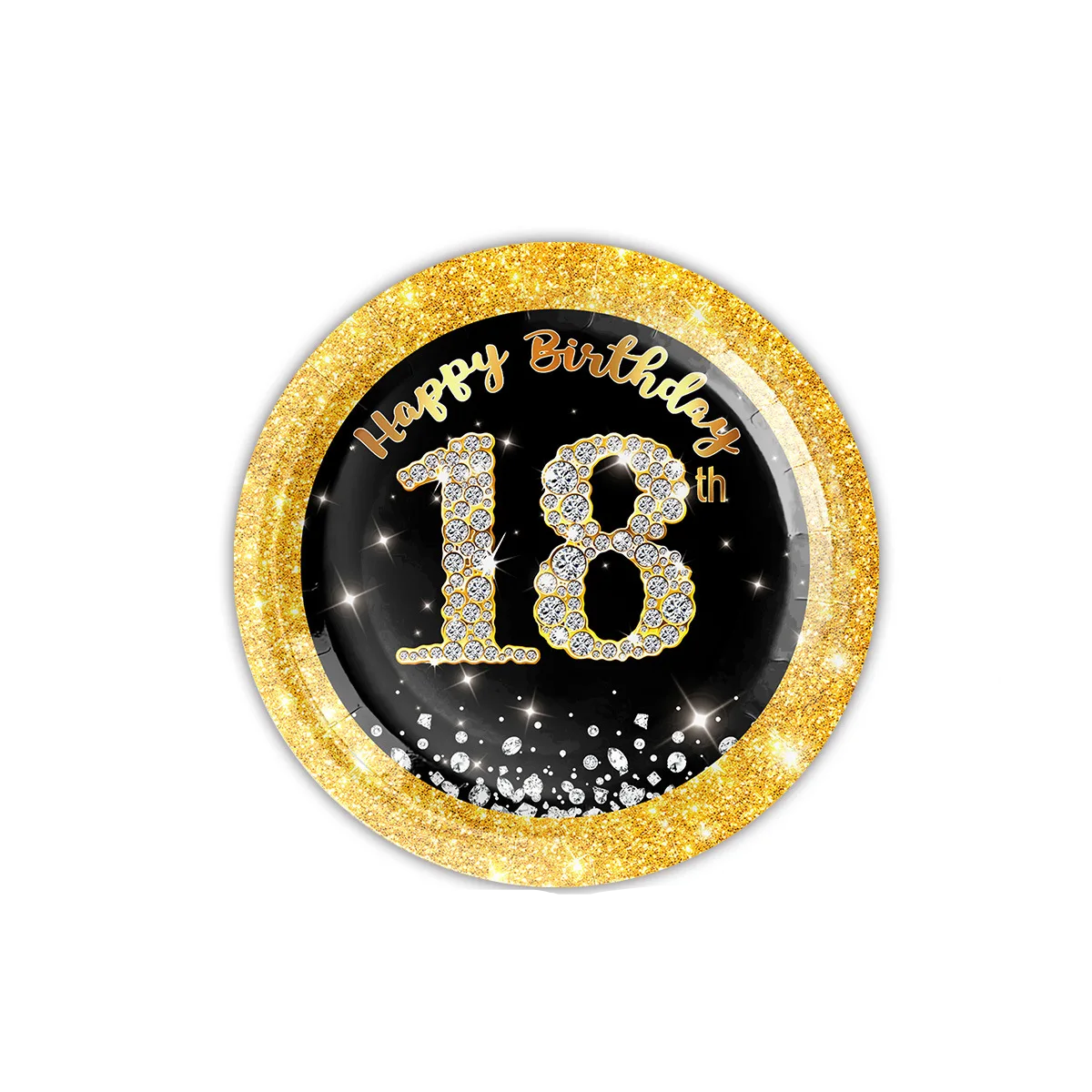 Assiette Happy Birthday 18th