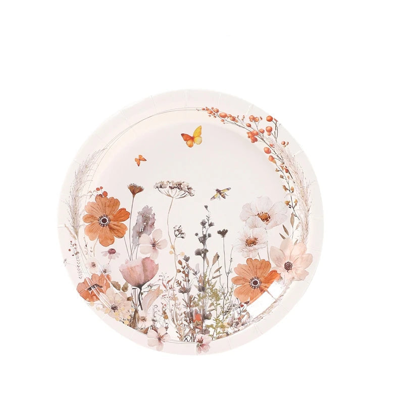Assiette Jetable Ambiance Printanière 