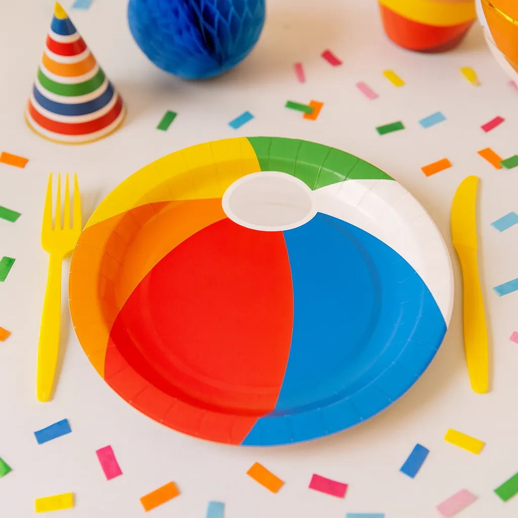 Assiette Jetable Ballon de Plage
