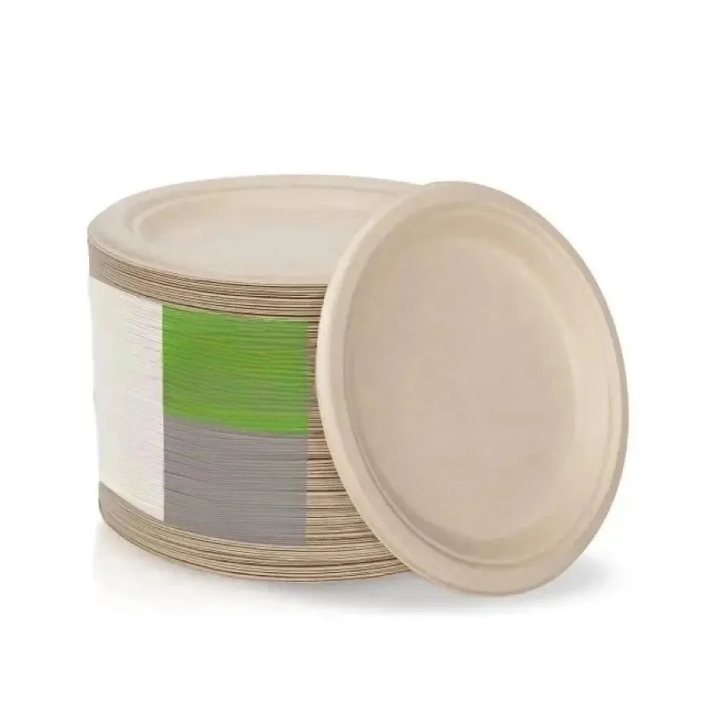 Assiette Jetable Beige en Papier Uni 15 cm