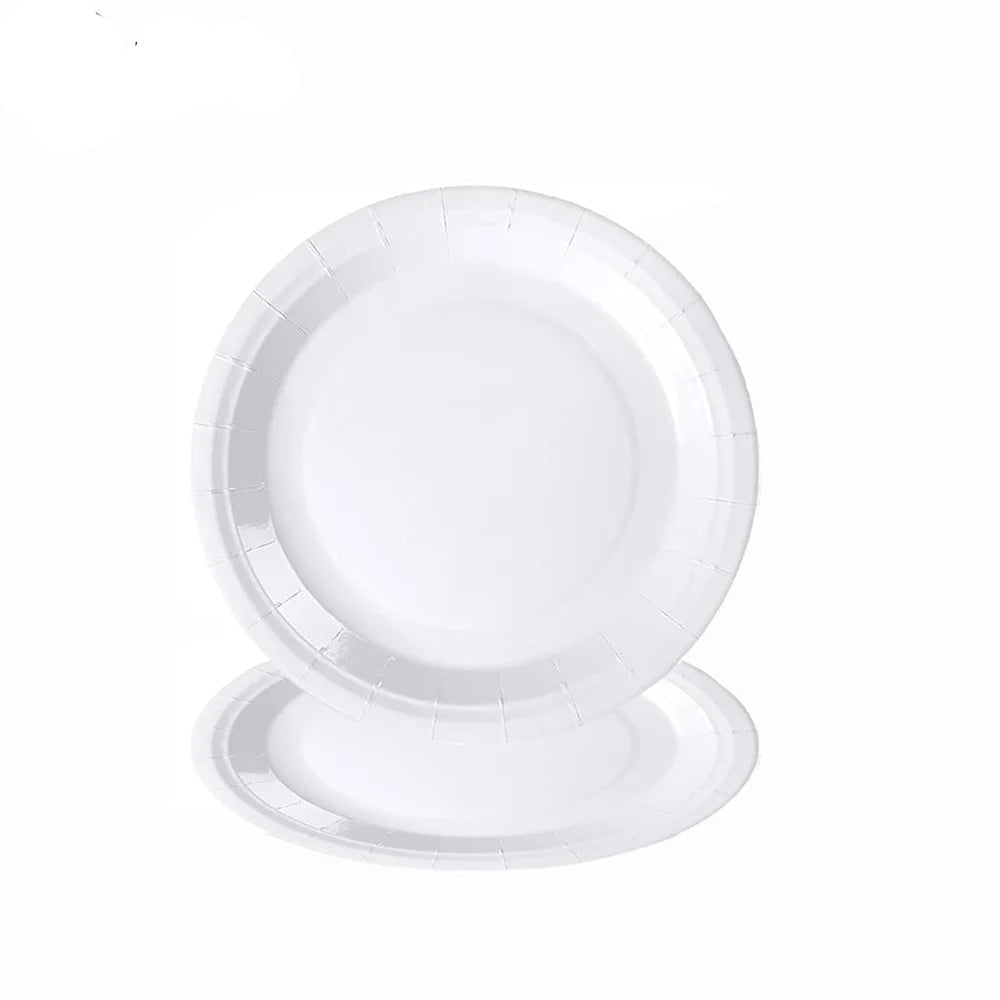Assiette Jetable Blanche Epuré 18 cm
