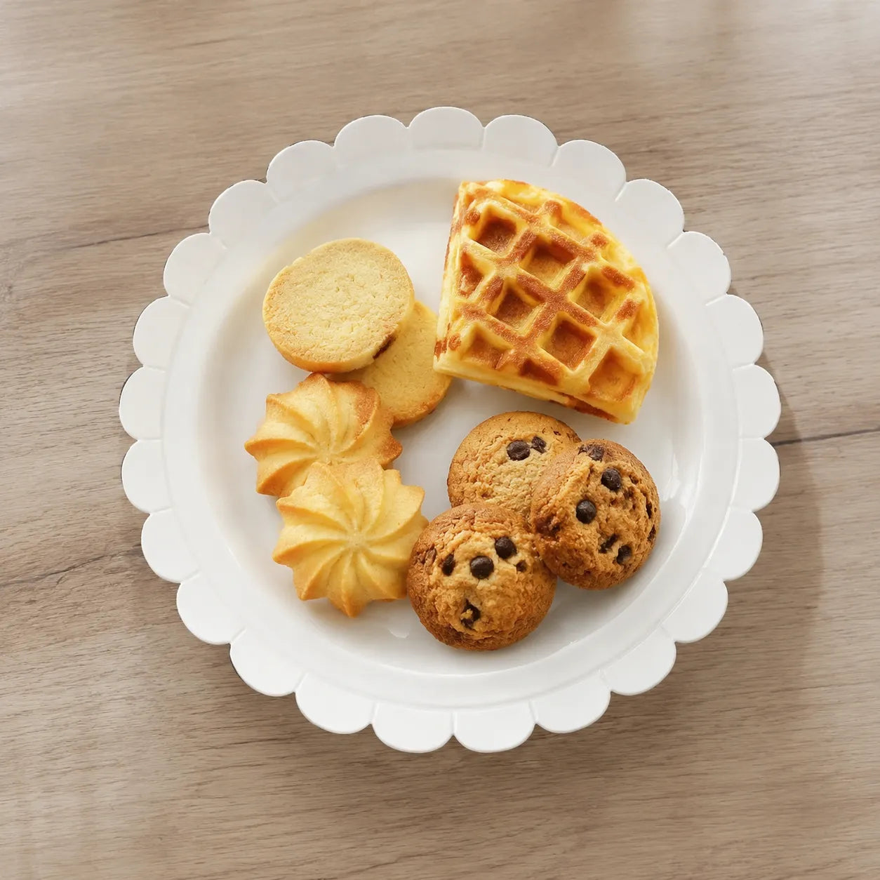Assiette Jetable Blanche Unie en Dentelle Festive