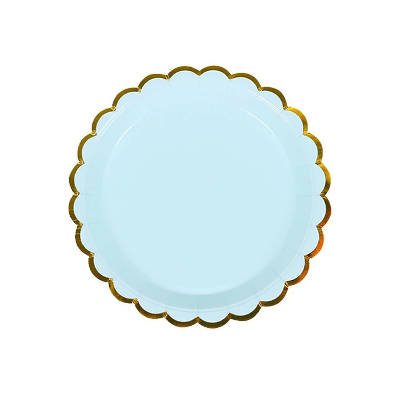 Assiette Jetable Bleu