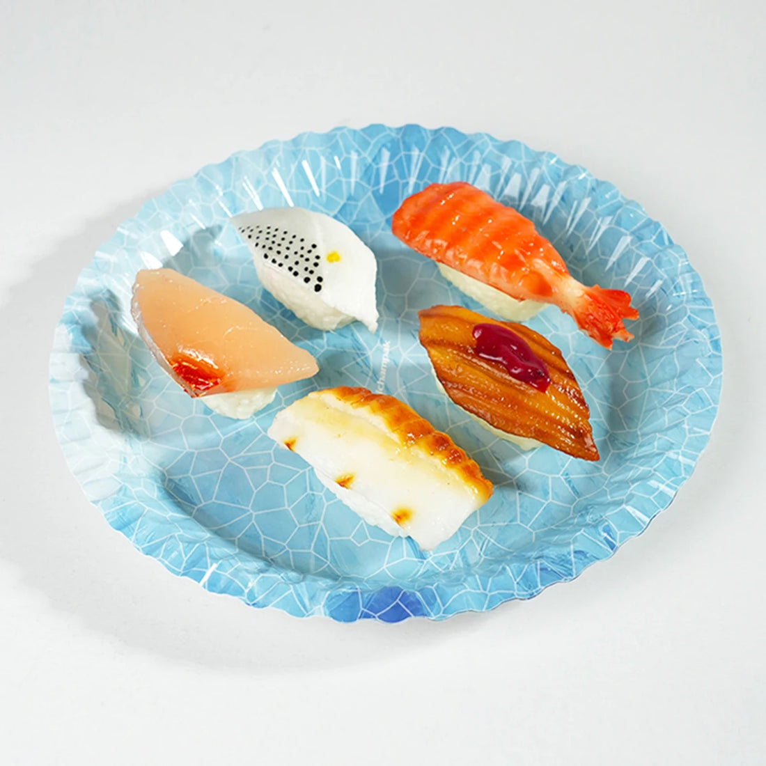 Assiette Jetable Bleue Effet Glacé Pratique