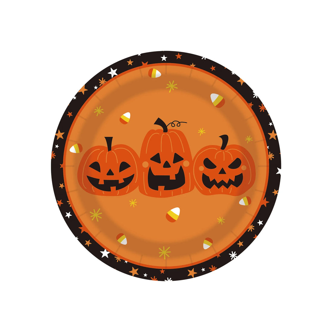 Assiette Jetable Citrouilles Halloween Pratique