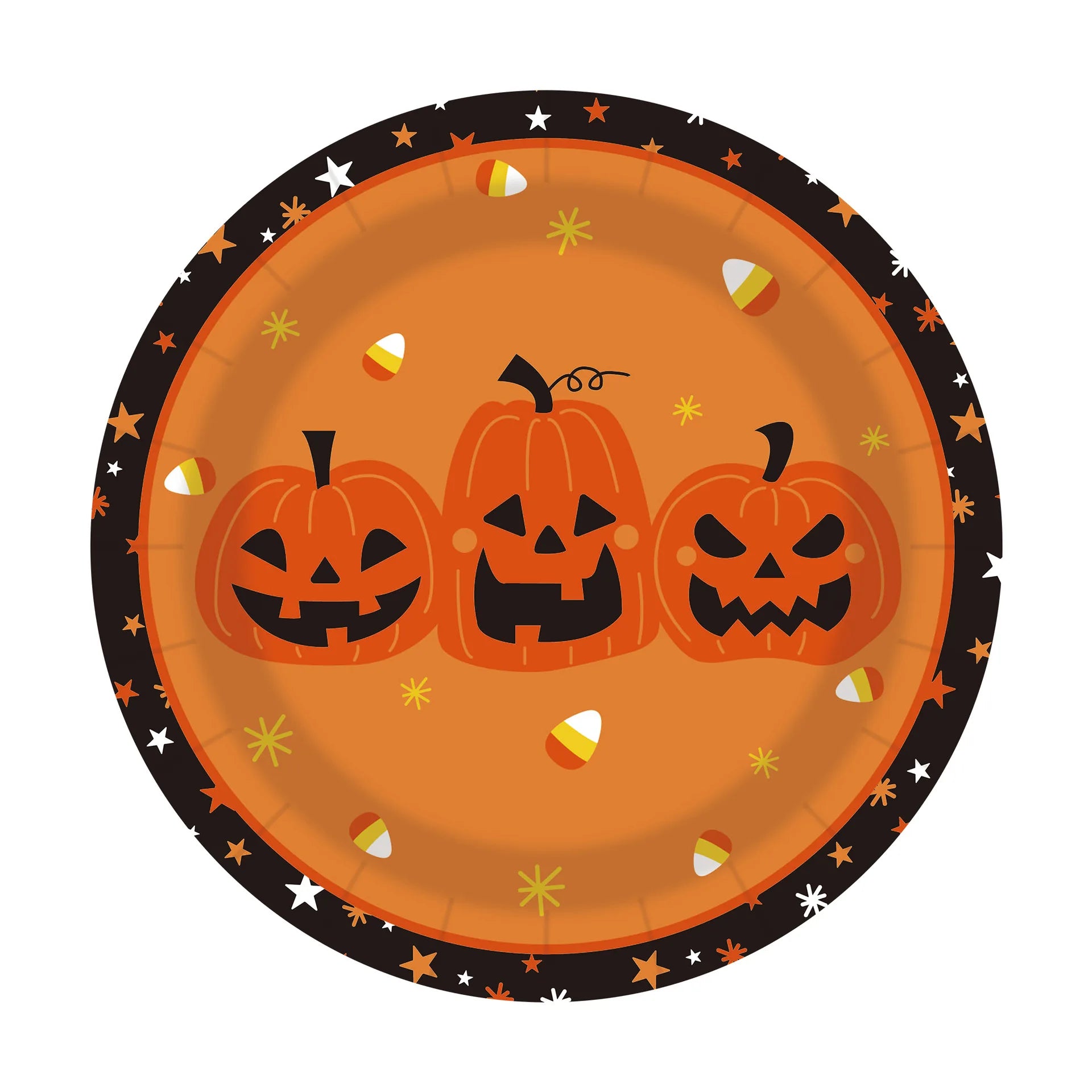 Assiette Jetable Citrouilles Halloween Unique