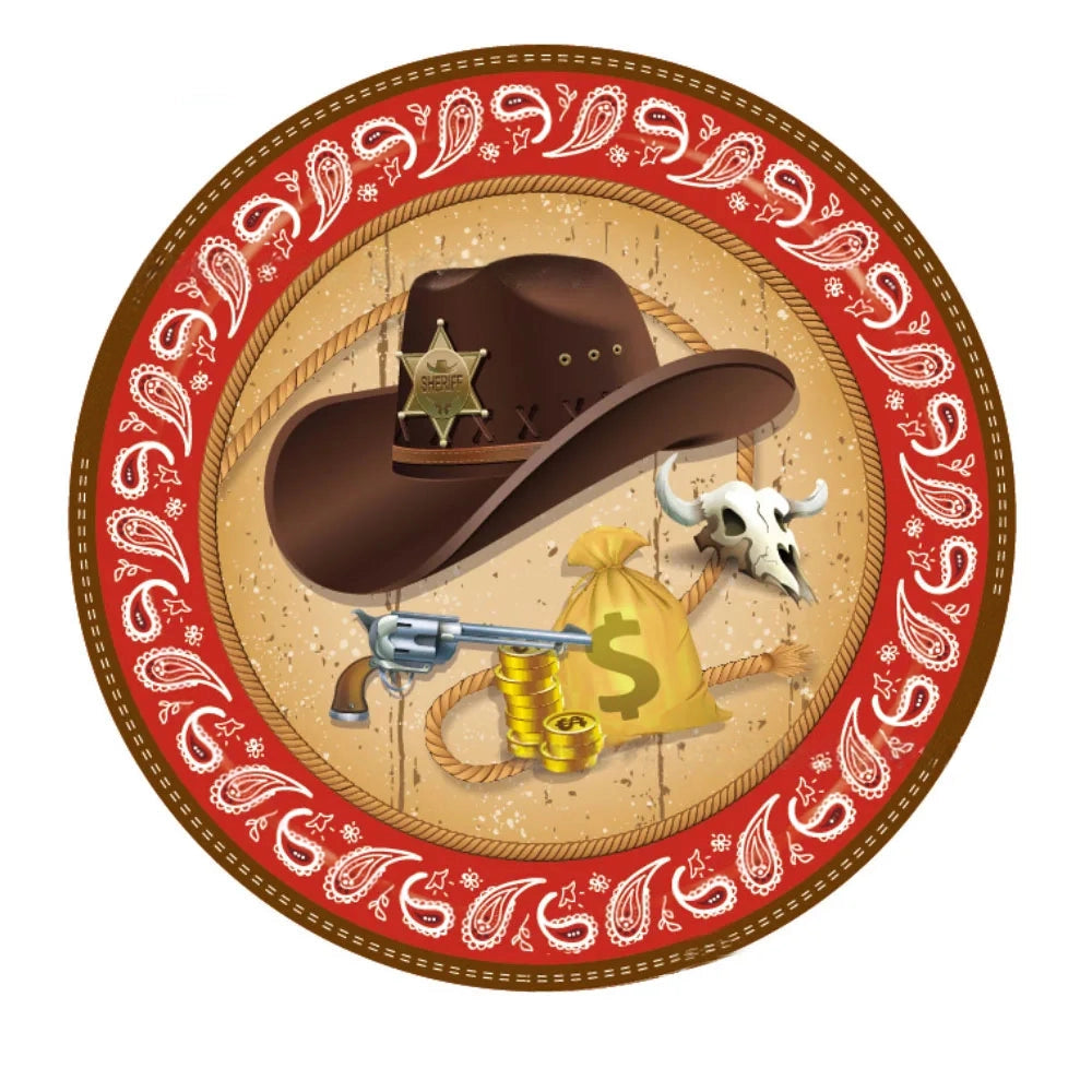 Assiette Jetable Cowboy