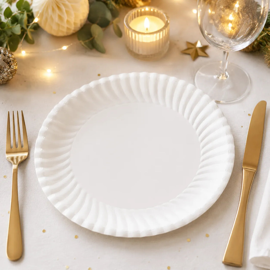 Assiette Jetable Design en Papier Moderne