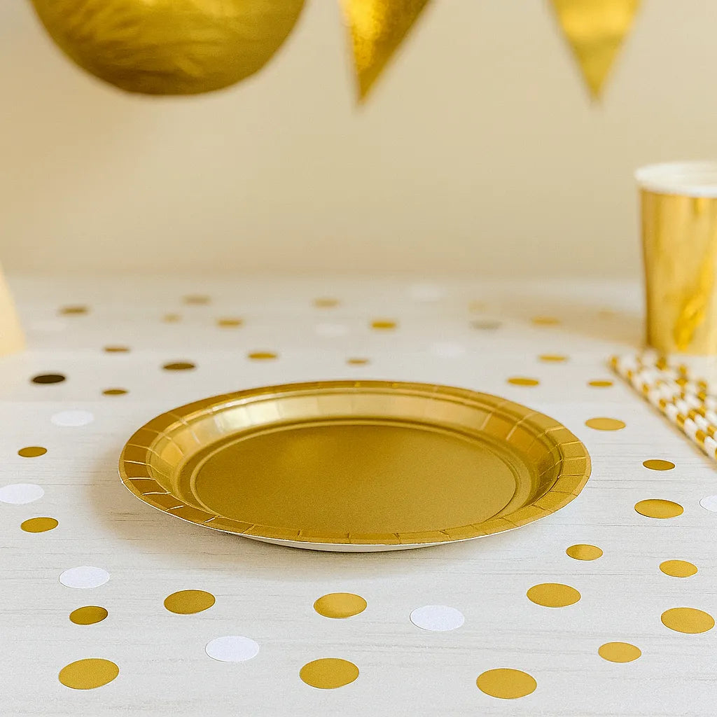 Assiette Jetable Dorée