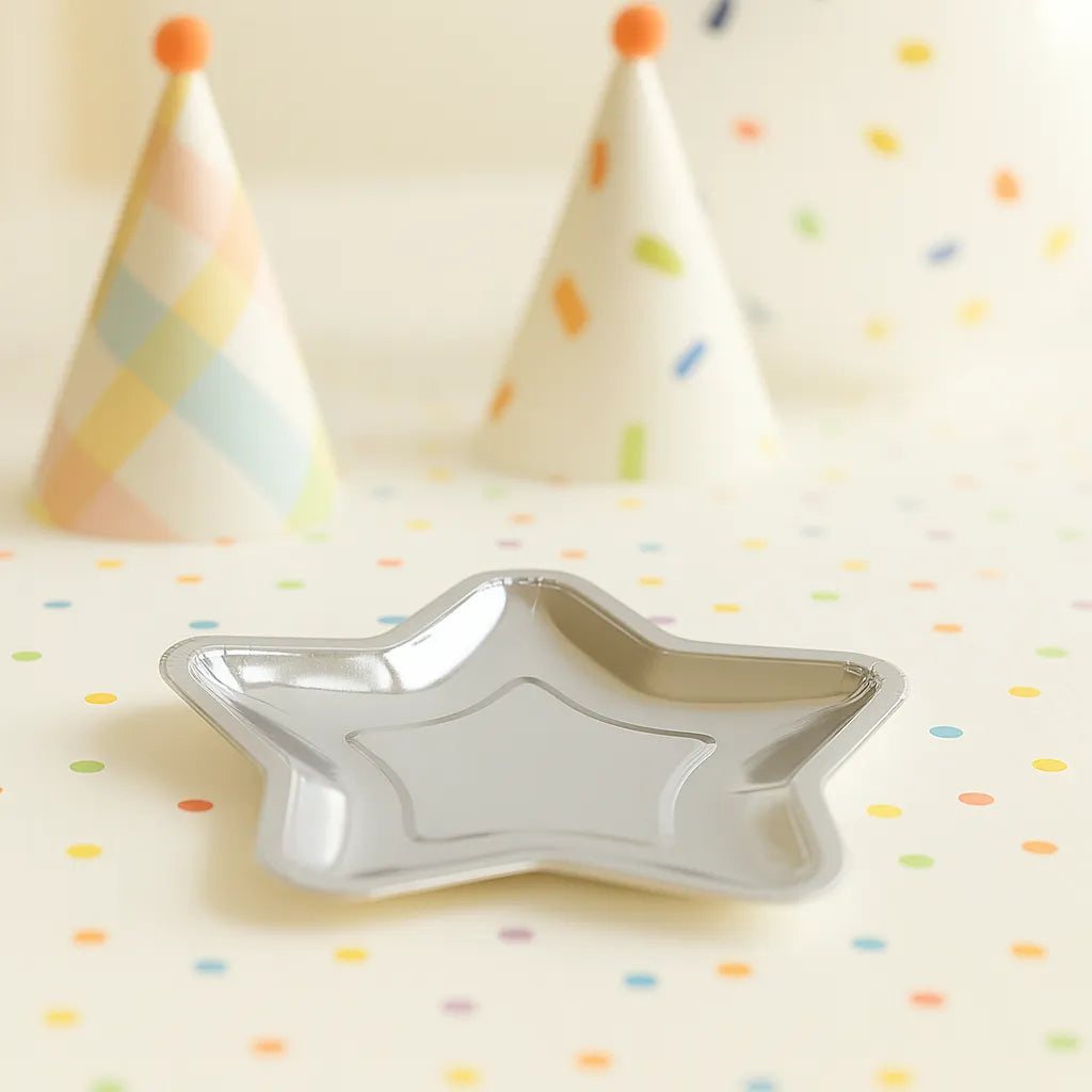 Assiette Jetable Etoile Argentée