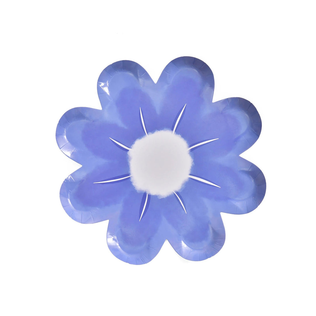 Assiette Jetable Fleur Bleue