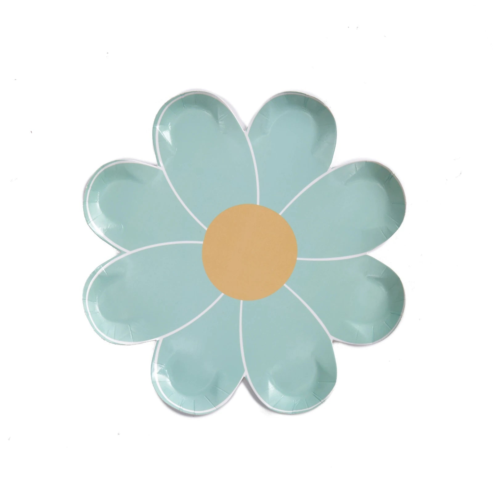 Assiette Jetable Fleur Verte