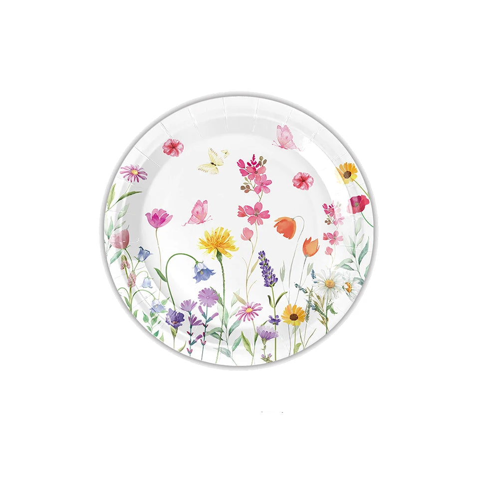 Assiette Jetable Fleurie